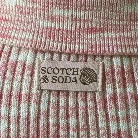 Scotch & Soda Pink/White Yarn Dyed Cardigan Knit  Sweater Size XS EUC! - Picture 10 of 13